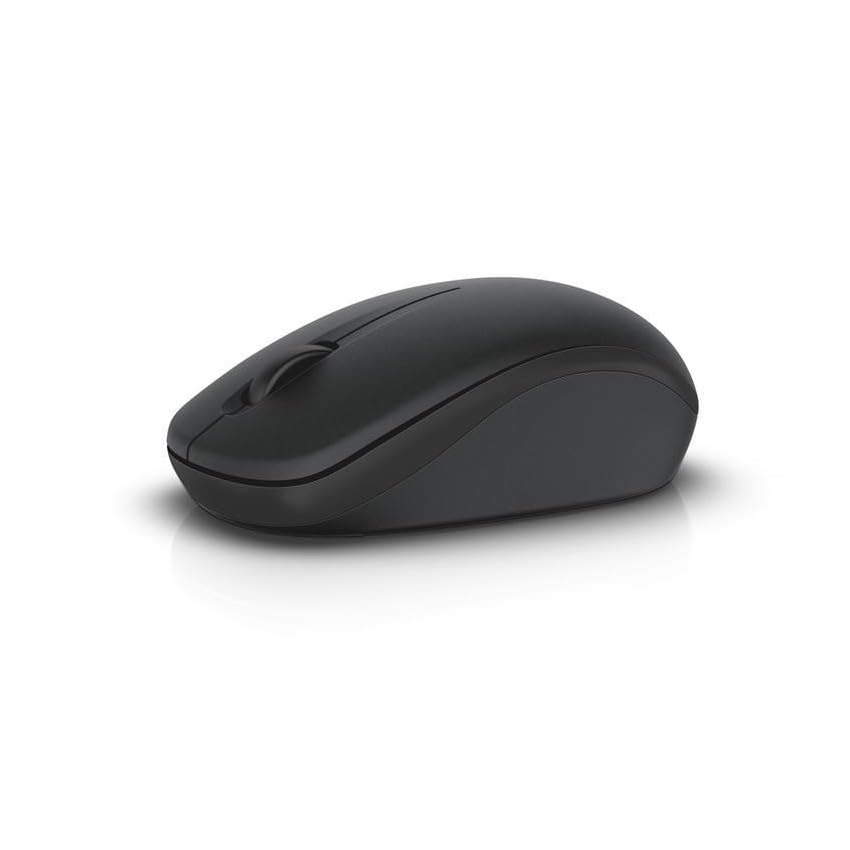 Dell WM126 Wireless Mouse, Optical, 1000 DPI, 3 Buttons,12 months runtime, AA battery, USB receiver, USB Type-A, RF Interface, scrolling wheel, Plug and Play, Black, 0.12 lb