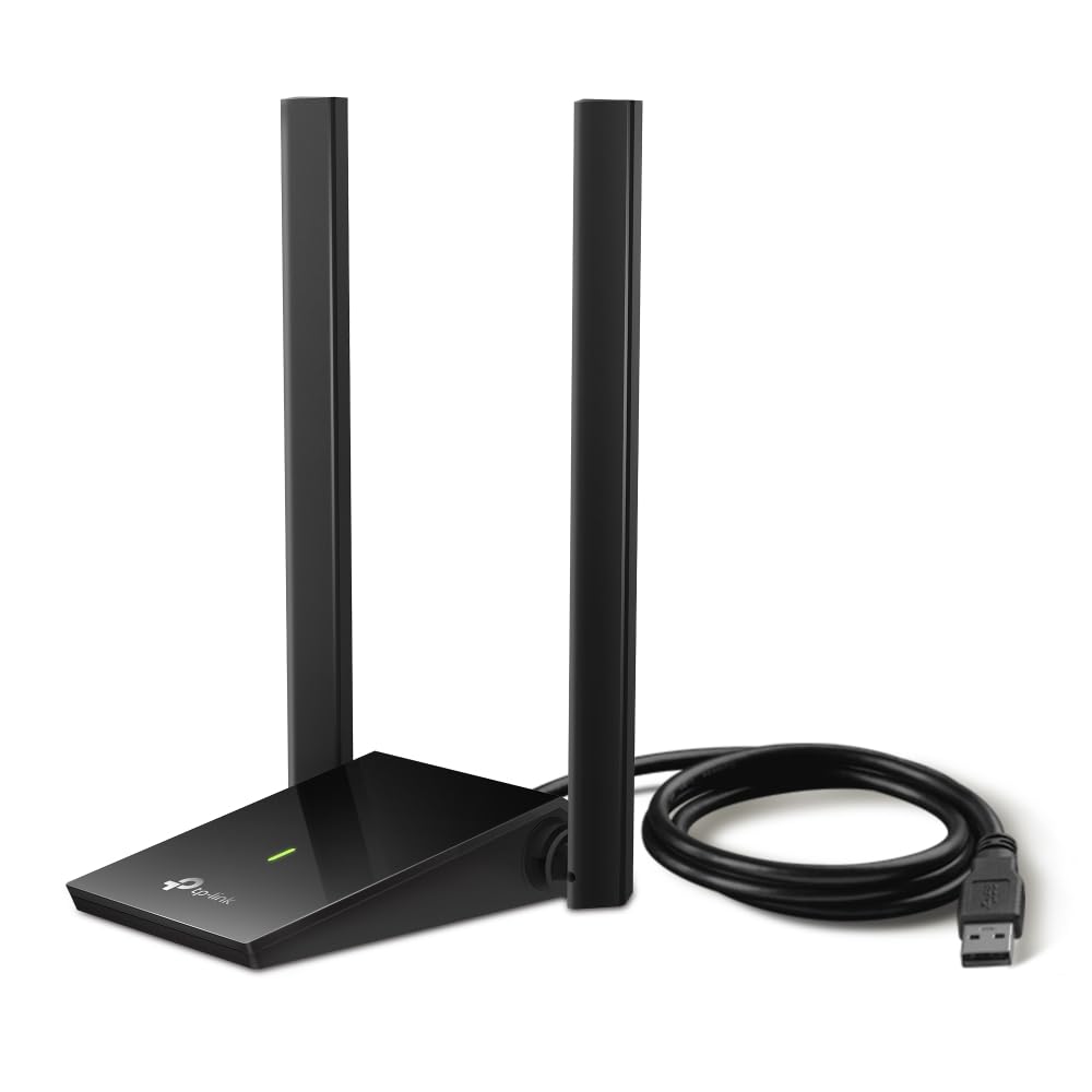 TP-Link USB WiFi Adapter for PC (Archer T4U Plus)- AC1300Mbps Dual Band Wireless Network Adapter for Desktop with 2.4GHz/5GHz High Gain 5dBi Antennas, Supports Windows 10/8.1/8/7,Mac OS