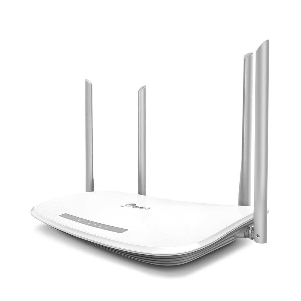 TP-Link EC220-G5 AC1200 Dual Band Wireless WiFi Router with 1200Mbps Speed, Full Gigabit Ports, 4 High Gain Antennas, Beamforming, MU-MIMO, WPA3 Security, EasyMesh and Aginet App Control for Home