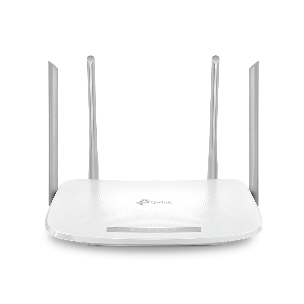 TP-Link EC220-G5 AC1200 Dual Band Wireless WiFi Router with 1200Mbps Speed, Full Gigabit Ports, 4 High Gain Antennas, Beamforming, MU-MIMO, WPA3 Security, EasyMesh and Aginet App Control for Home