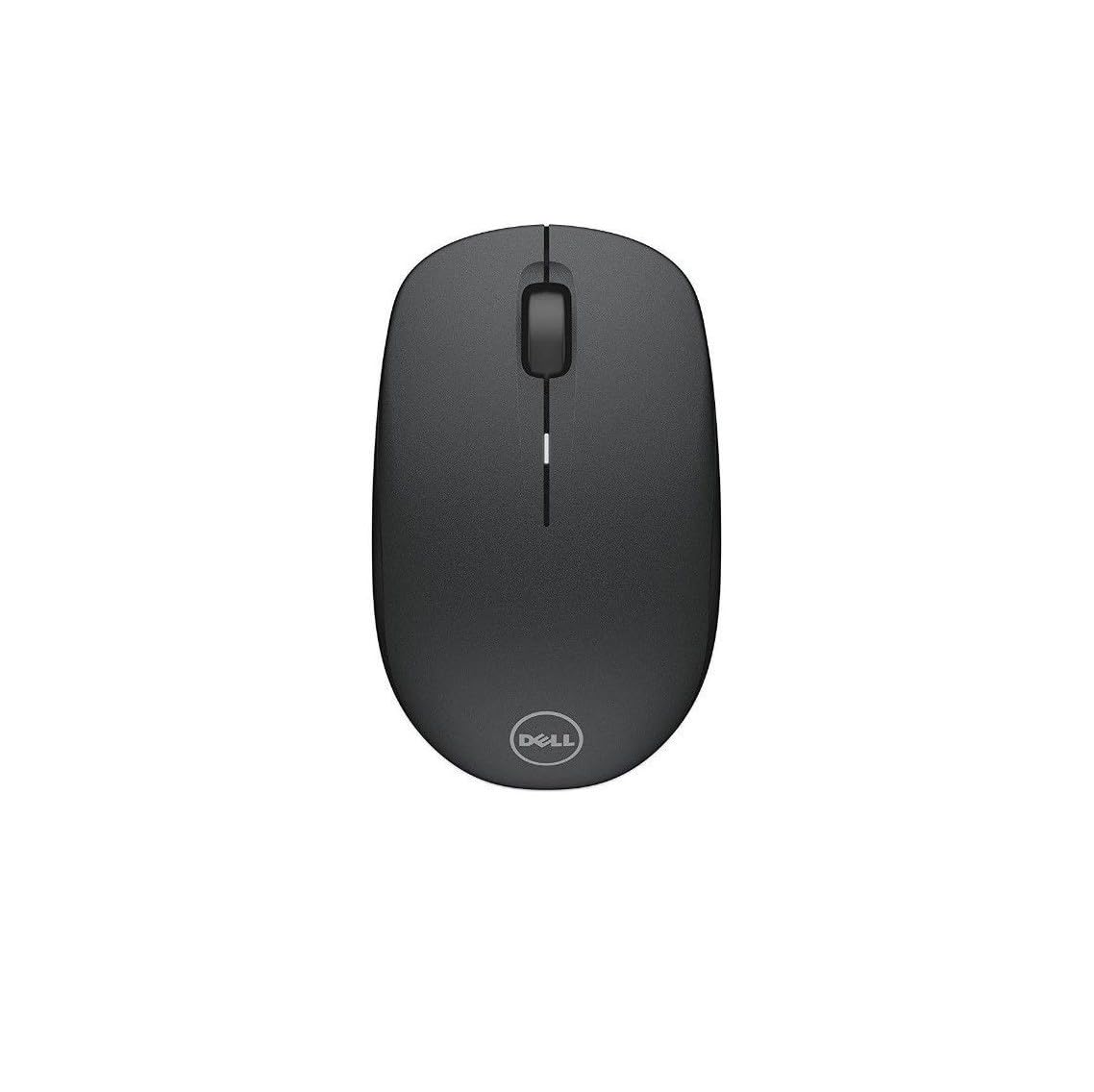 Dell WM126 Wireless Mouse, Optical, 1000 DPI, 3 Buttons,12 months runtime, AA battery, USB receiver, USB Type-A, RF Interface, scrolling wheel, Plug and Play, Black, 0.12 lb