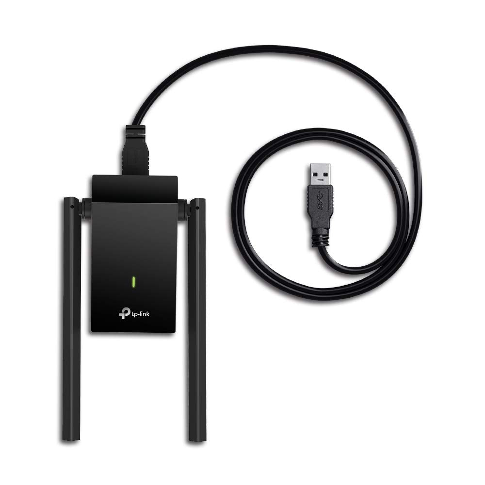 TP-Link USB WiFi Adapter for PC (Archer T4U Plus)- AC1300Mbps Dual Band Wireless Network Adapter for Desktop with 2.4GHz/5GHz High Gain 5dBi Antennas, Supports Windows 10/8.1/8/7,Mac OS