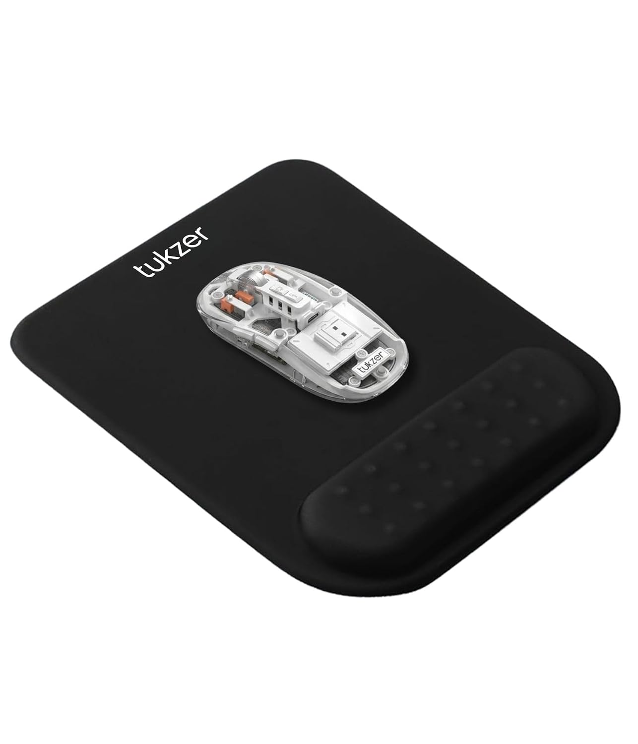 Tukzer Gel Mouse Pad Wrist Rest Memory-Foam Ergonomic Mousepad| Cushion Wrist Support & Pain Relief| Suitable for Gaming, Computer, Laptop, Home & Office Non-Slip Rubber Base (Black)