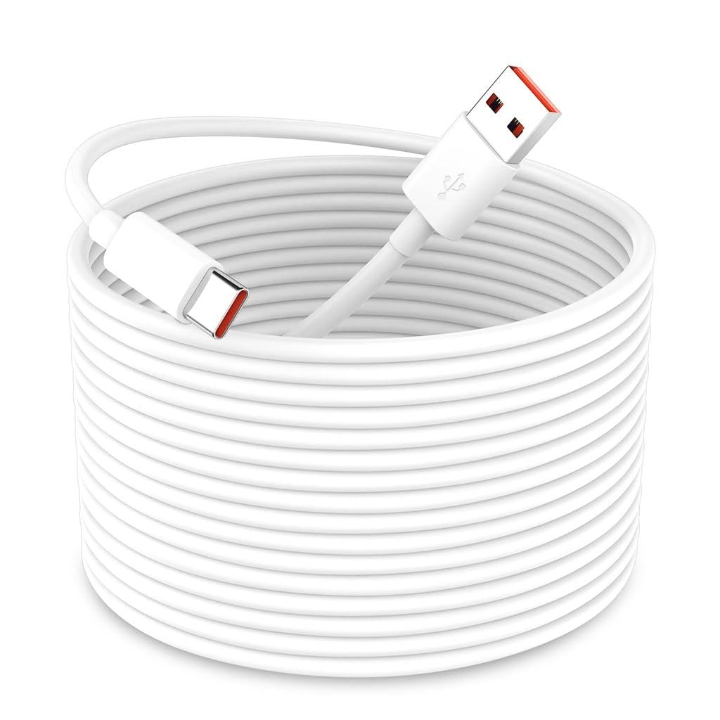 ZORBES® 16.4Ft USB to Type C Charging Cable, USB A to C for Security Camera, Type C Extension Cable Compatible with Wyze Cam Pan, Xiao-mi Home Cam EZVIZ, Mi Camera 360