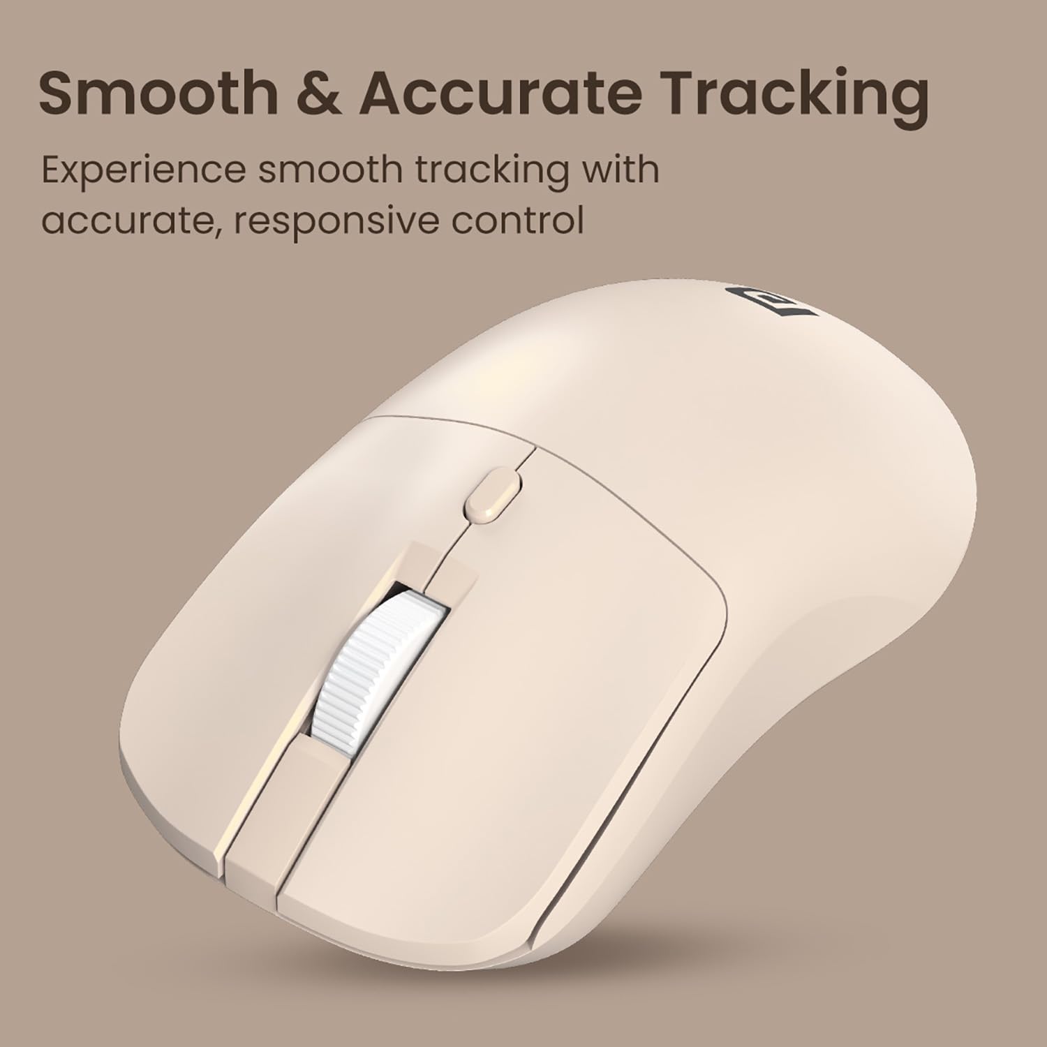 Portronics Toad 33 Wireless Mouse with 2.4 GHz USB Nano Receiver, Adjustable Dpi Sensitivity, Ergonomic Design, Precision Optical Tracking, Plug & Play, Best for Laptops, Desktops PCs, Mac(Beige)
