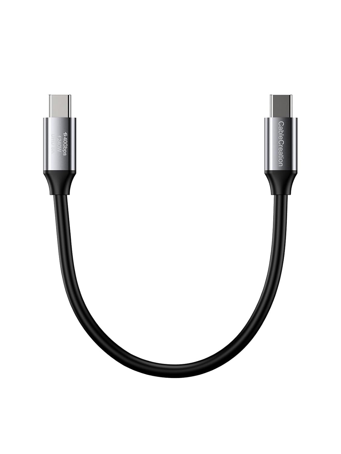 CableCreation Short USB4 Cable 0.5FT, Thunderbolt 4 Cable 40Gbps, 240W, 8K@60Hz, Compatible With Thunderbolt 3 and USB-C