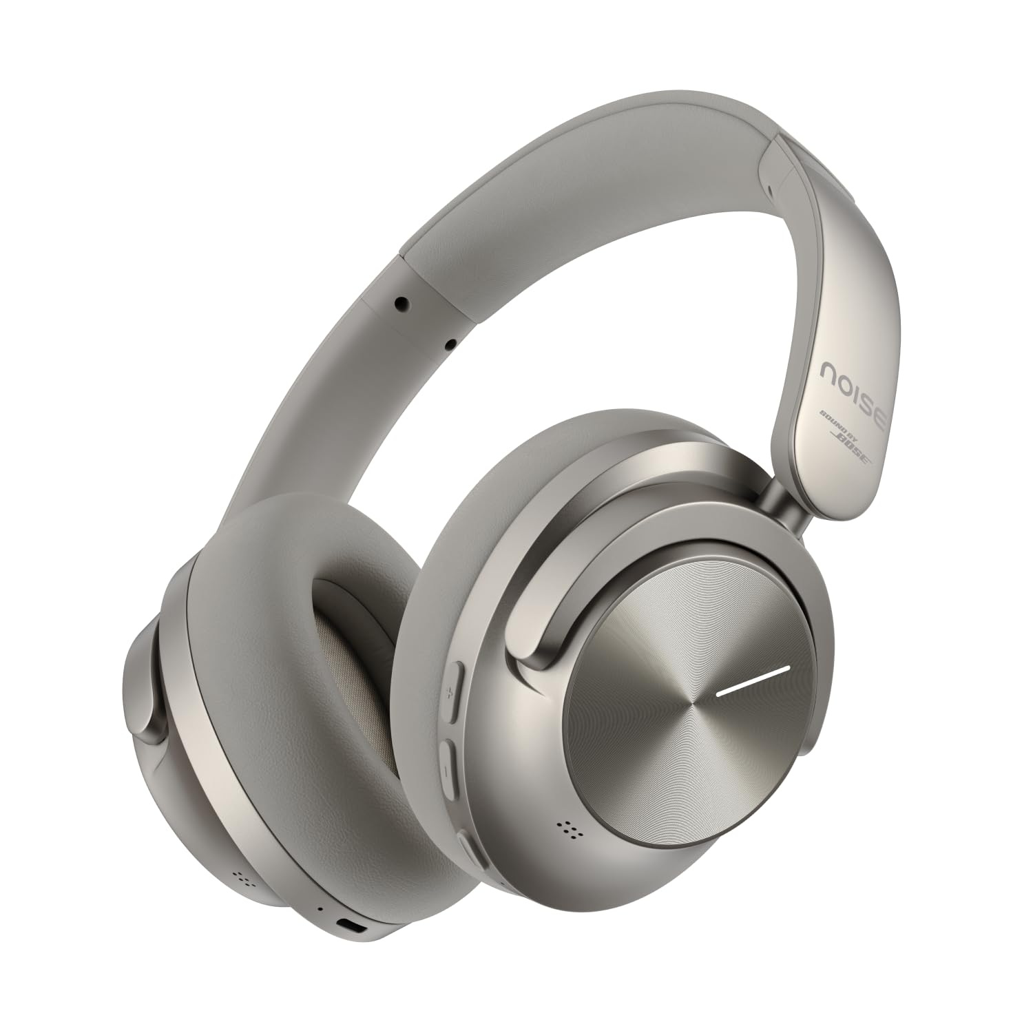 Noise Master Buds Max, Sound by Bose Wireless Over-Ear Headphones, Adaptive ANC, LHDC 5.0, Immersive Spatial Audio,Upto 60H Playtime, Fast Pairing, Wear Detection(Titanium)