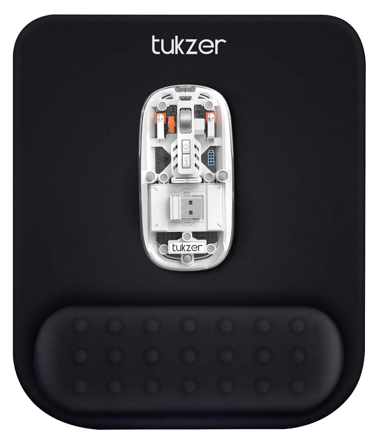 Tukzer Gel Mouse Pad Wrist Rest Memory-Foam Ergonomic Mousepad| Cushion Wrist Support & Pain Relief| Suitable for Gaming, Computer, Laptop, Home & Office Non-Slip Rubber Base (Black)