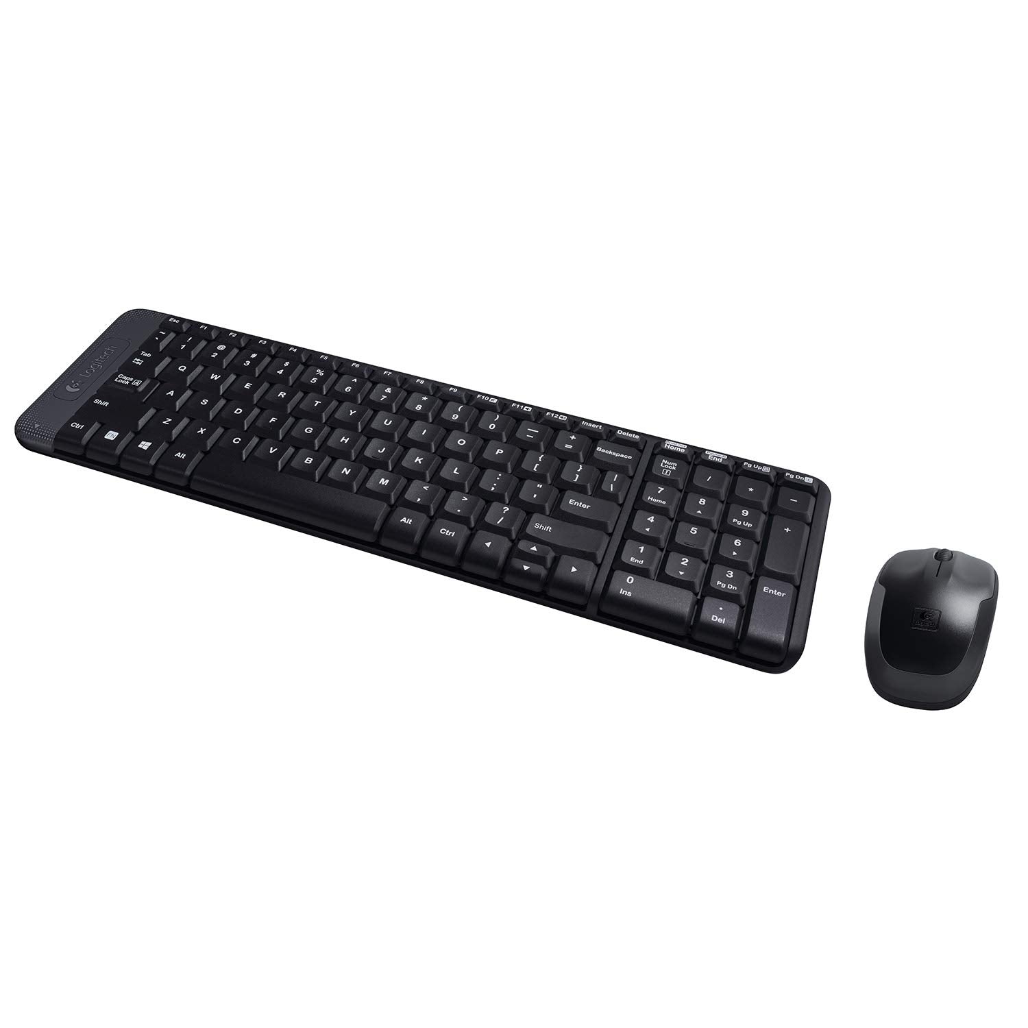 Logitech MK215 Wireless Keyboard and Mouse Combo for Windows, 2.4 GHz Wireless, Compact Design, 2-Year Battery Life(Keyboard),5 Month Battery Life(Mouse) PC/Laptop- Black