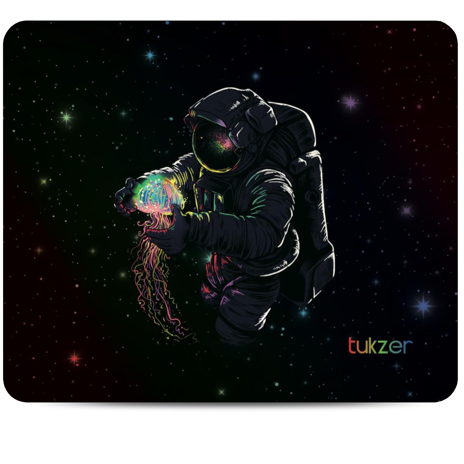 Tukzer Mouse pad with Non-Slip Rubber Base Desk Mat, Smooth Cloth Surface, Smooth Mouse Control, Speed and Precision Operation for Laser and Optical...