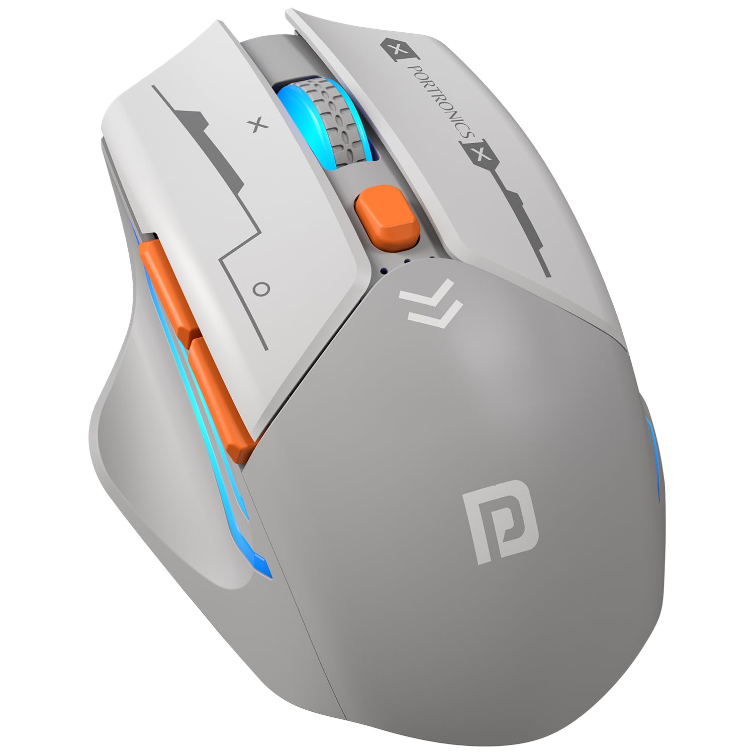 Portronics Vader Max Wireless Rechargeable Mouse, Thumb Support, Bluetooth 5.3 & 2.4 GHz Dual Mode, 6-Button Control, Adjustable DPI Up to 2400,Universal Compatibility for Laptop,Desktop,Gaming(Grey) Visit the Portronics Store