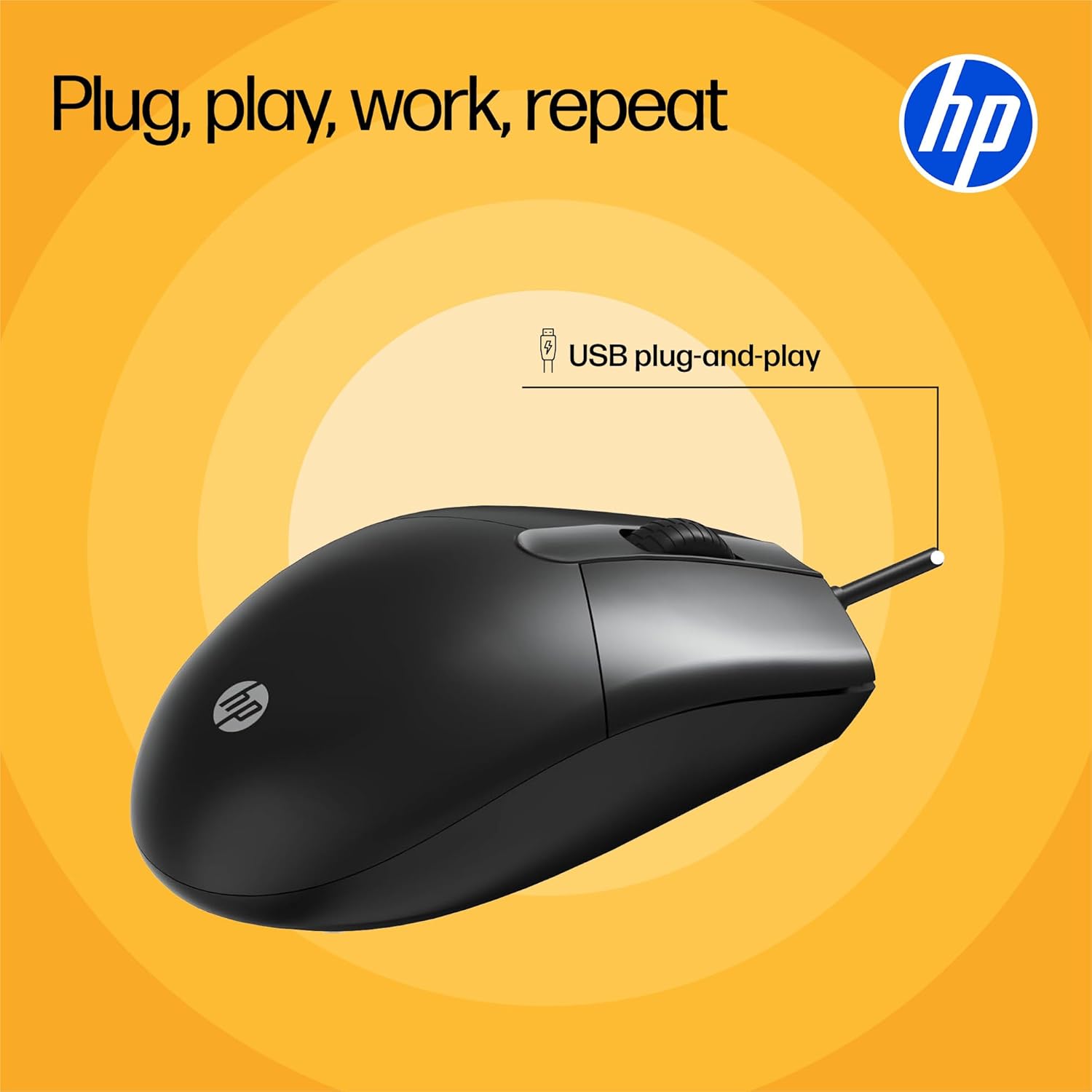 HP M080 Wired Mouse (AB3C5AA)