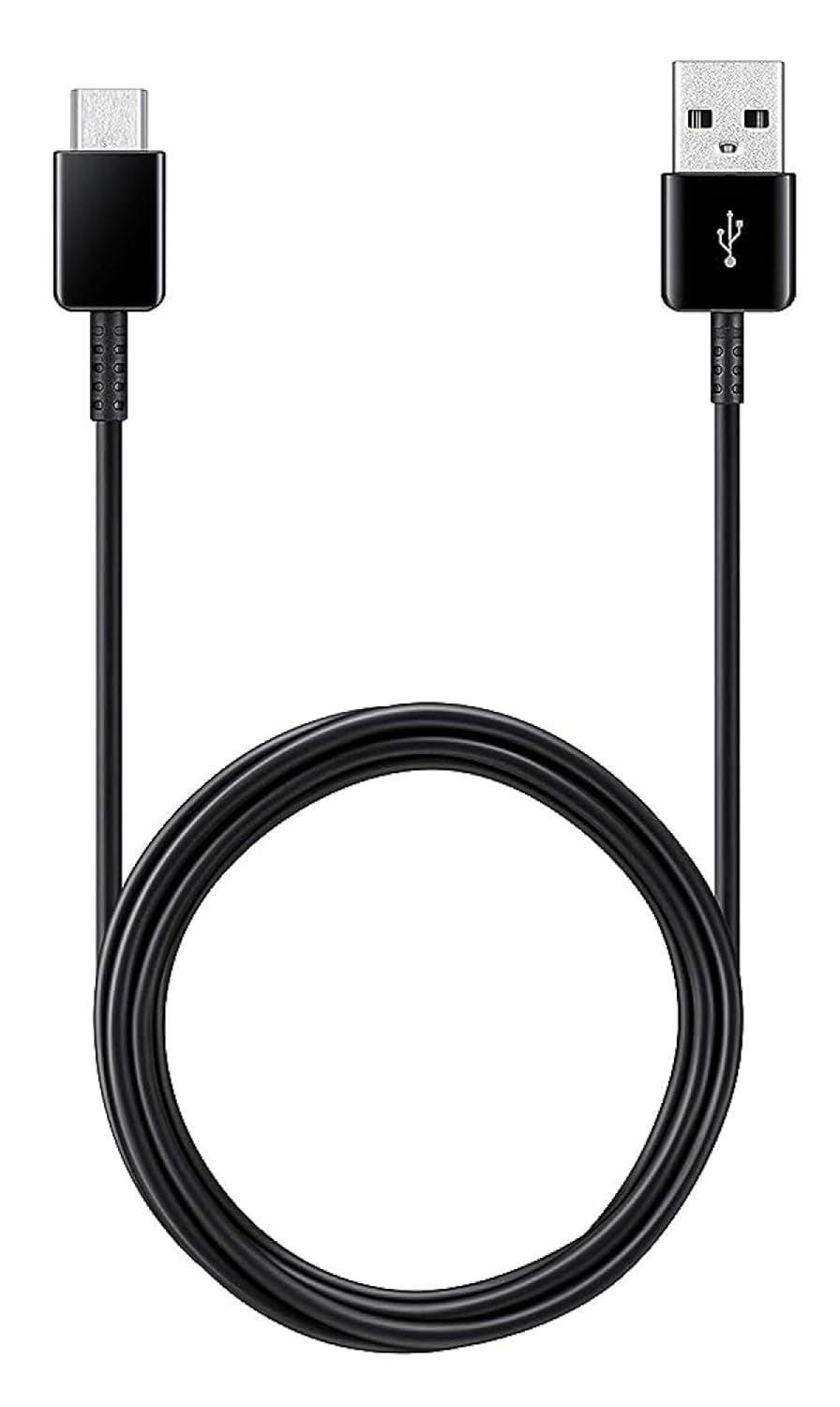 Samsung Usb To Type C 1.5 Meter 25W Fast Charging Usb C Cable High-Speed Data Transfer Compatible With Galaxy A20S,A21,A21S,A30,A30Sa31,A41,A42,A50,A50S,A51,A52,A70,A71,A81,A9,A91 Cord (Black)