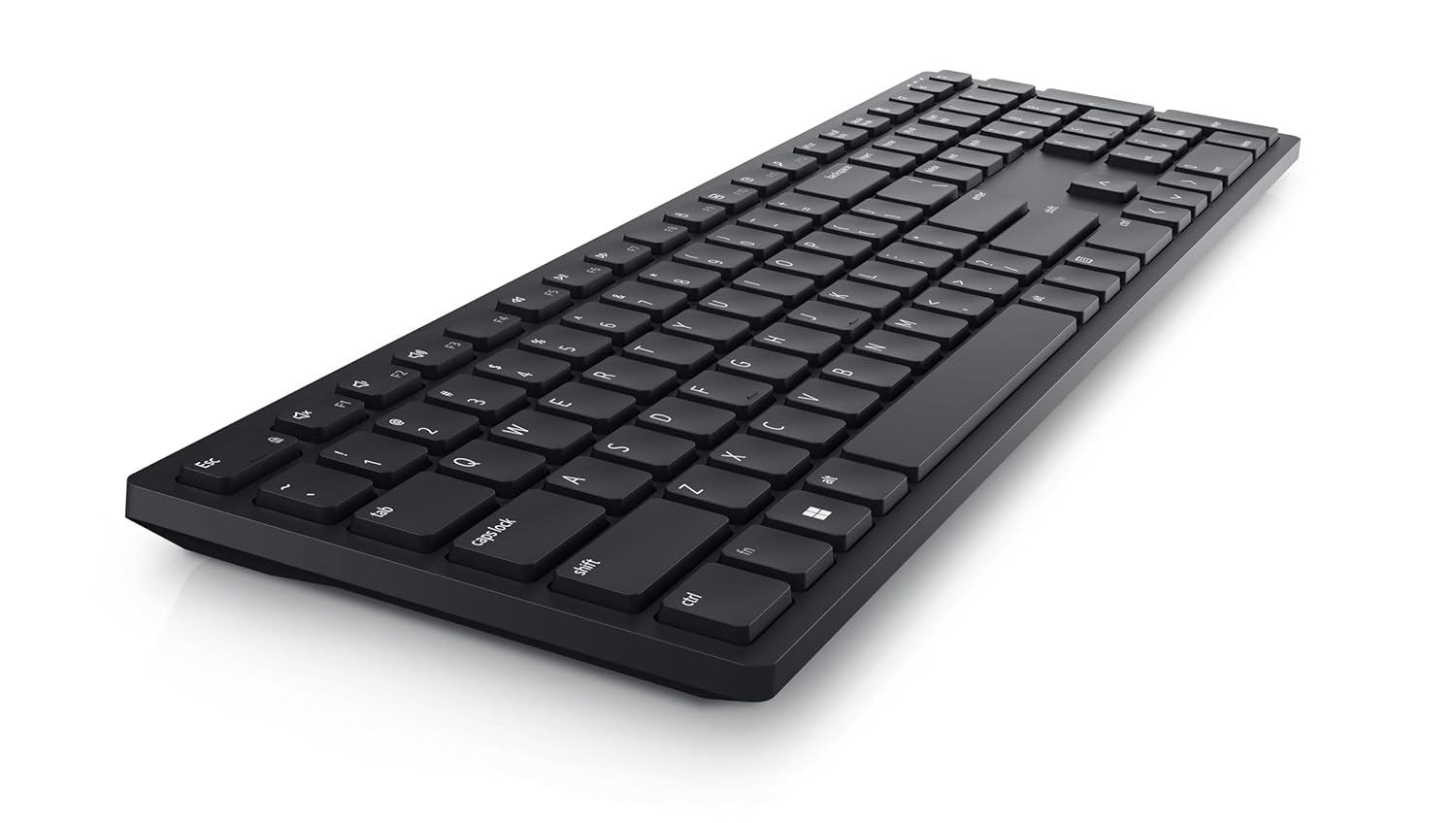 Dell-KB500, Wireless Keyboard with USB Wireless Receiver, Interfaces- 2.4 GHz, 2 x AAA Batteries Included., Black