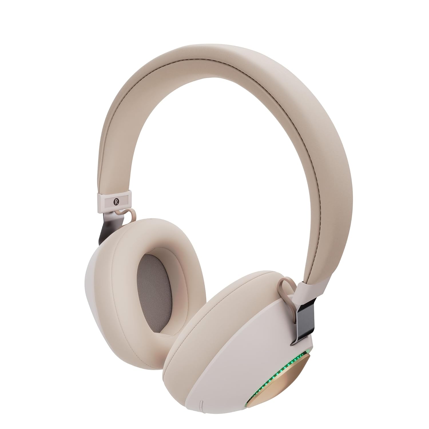 ZEBRONICS Duke (2026 Upgrade) Wireless Headphone, BT v5.3, Upto 60 hrs Playback, 40mm Drivers, Deep Bass, ENC, Gaming Mode, Dual Pairing, LED Lights, Media/Volume Control, Call Function (Beige)