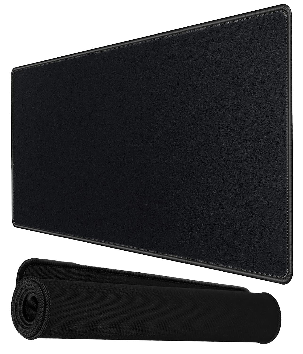 Storite 900x400x2mm Extended Gaming Mouse Pad for Laptop/Computer with Stitched Embroidery Edges and Water Resistance Coating Natural Non Slippery Rubber Base Mousepad Desk Mat - Black