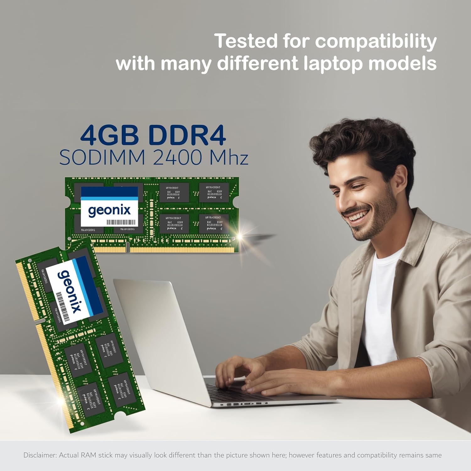 Geonix 4GB DDR4 Laptop RAM 2400 Mhz, 5 Years Warranty