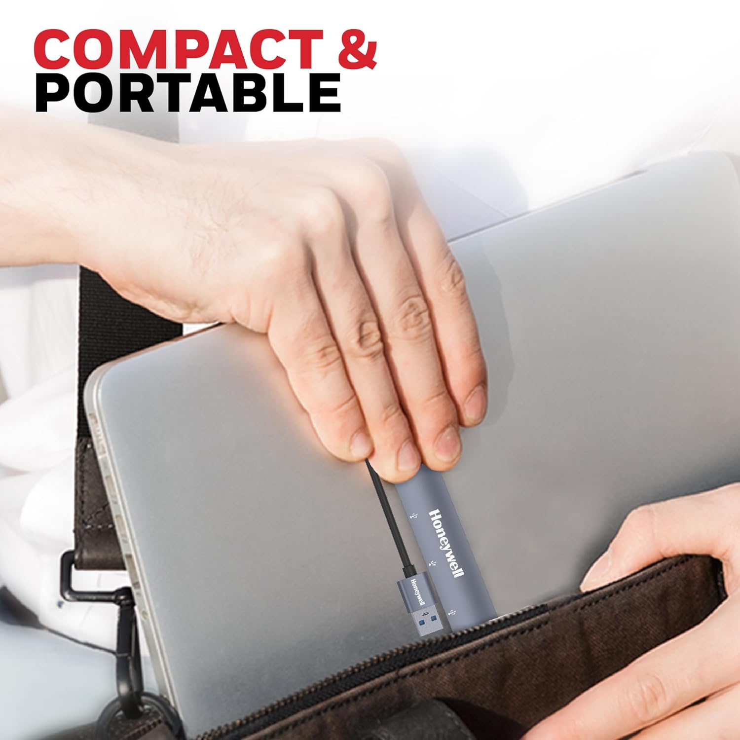 Honeywell Newly Launched 4-in-1 Ultra Slim USB Hub 1xUSB 3.0 & 3 x USB 2.0 Ports, 30cms Cable, DataTransfer Speed Upto 5GBPS,Universally Compatible with All USB,PC,Speaker,Laptop,Hard Drive etc