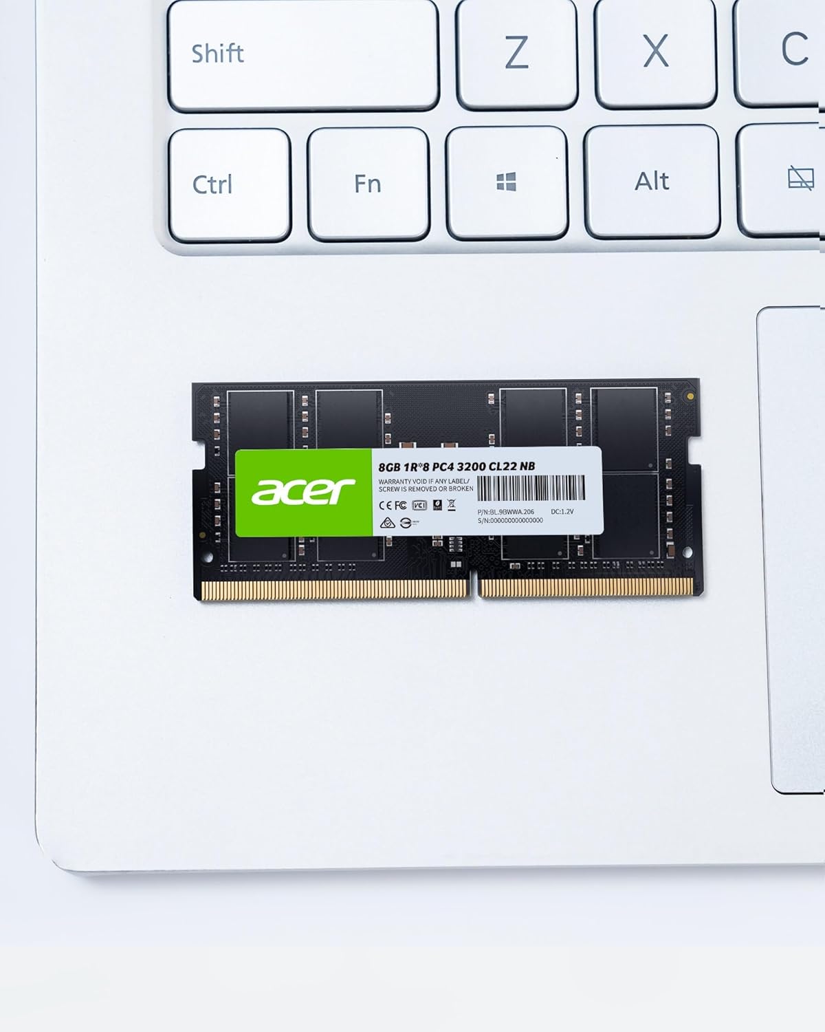 Acer SD100 8GB Single RAM 3200 MHz DDR4 CL22 1.2V Laptop Computer Memory - BL.9BWWA.206