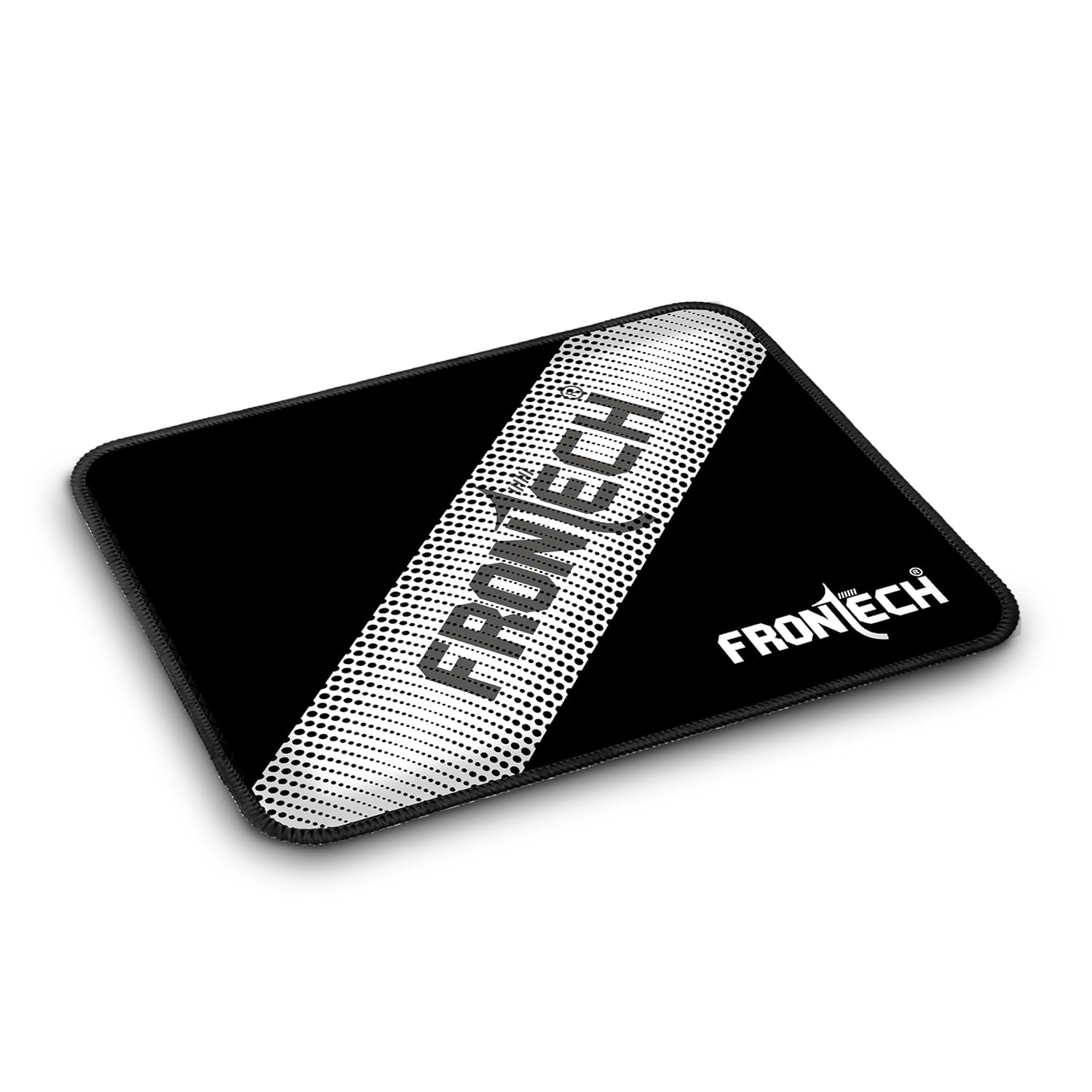 FRONTECH Gaming Mouse Pad | Water Resistant | Anti-Slip Base | Stitched Edges | 232mm x 182mm x 2mm | Red/Black (MSP-0062_Grey)