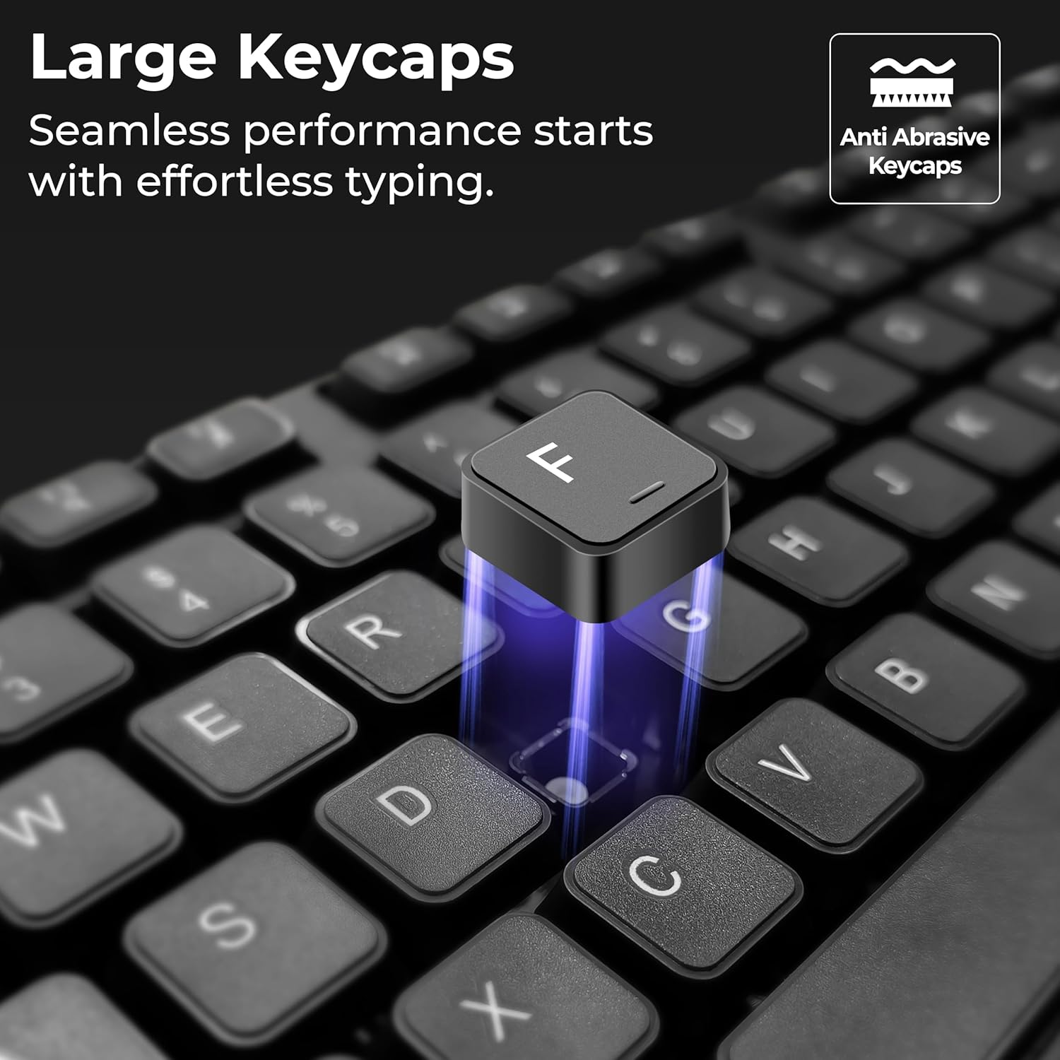 FOXIN Keysoft Wired USB Keyboard | 104 Keys with Multimedia Controls & Rupee Key (₹) | Spill-Resistant & Durable | USB Connectivity | 1.2m Cable | Comfortable Design | Keyboard for PC, Laptop & Mobile