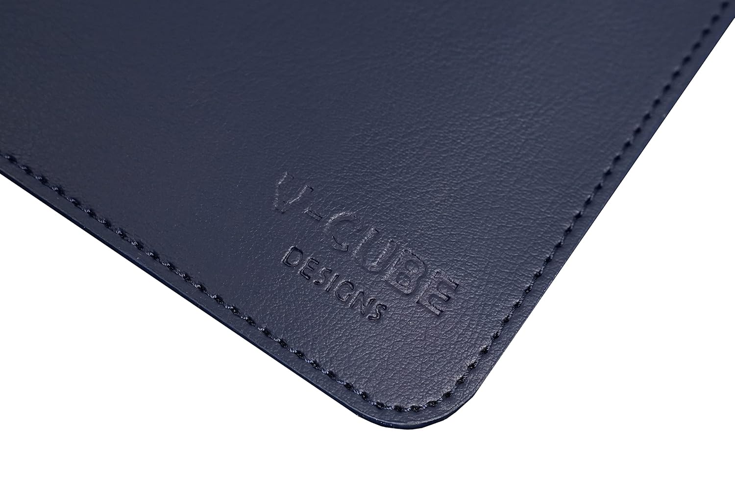 V-CUBE DESIGNS Premium Vegan Leather Mouse Pad |35X25cm| 2.4mm Thick(Padded)|Stitched, Reversible use, Splash-Proof, Anti-Skid for Gaming, Computer, Laptop, Home&Office in a Fresh Modern Design| Blue